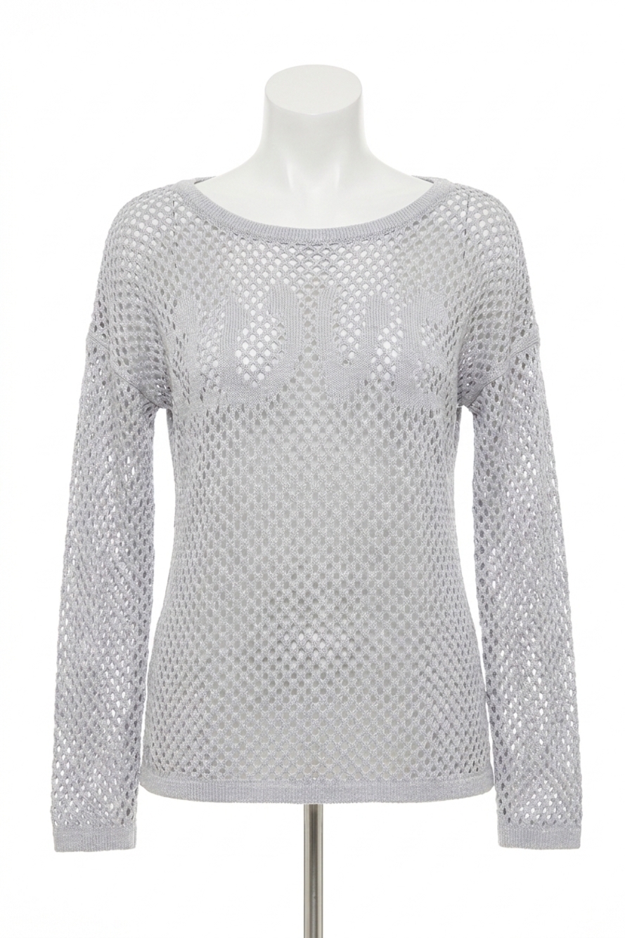 NEW FRENCH KYSS love crochet top in slate